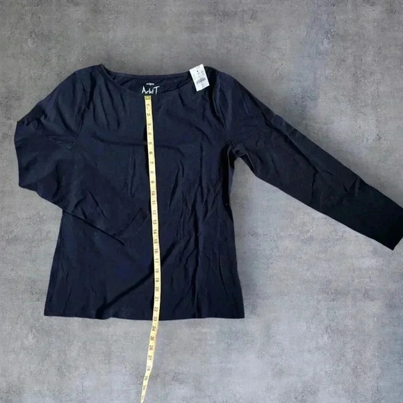 J. Crew Factory Navy Long Sleeve Tee - Picture 5 of 6